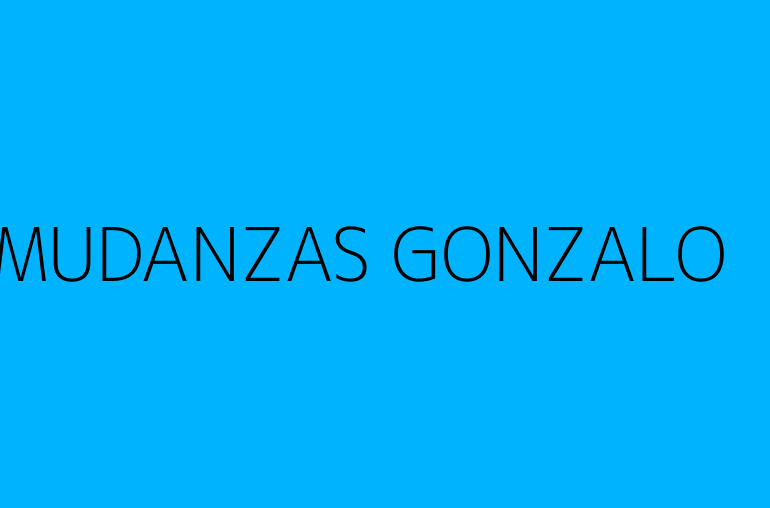 MUDANZAS GONZALO